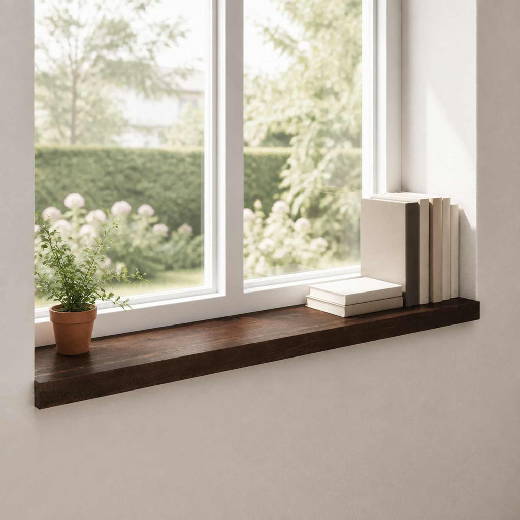 vidaXL Parapety 2 szt. Ciemny brąz 100 x 25 x 2 cm Drewno bukowe