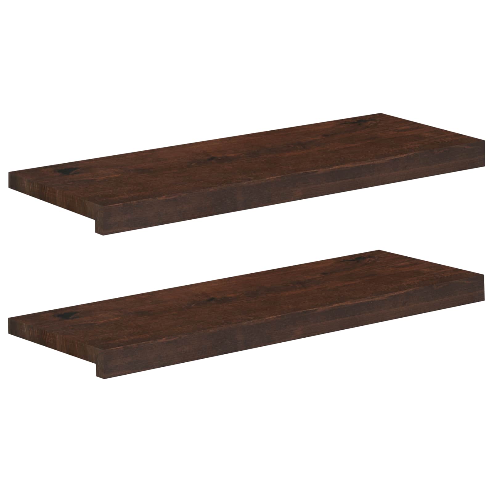 vidaXL Parapety 2 szt. Ciemny brąz 80x 25 x 2 cm Drewno bukowe