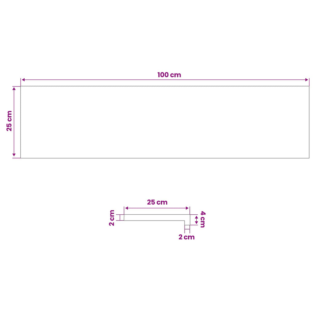 vidaXL Parapety 2 szt. Ciemny brąz 100 x 25 x 2 cm Drewno bukowe