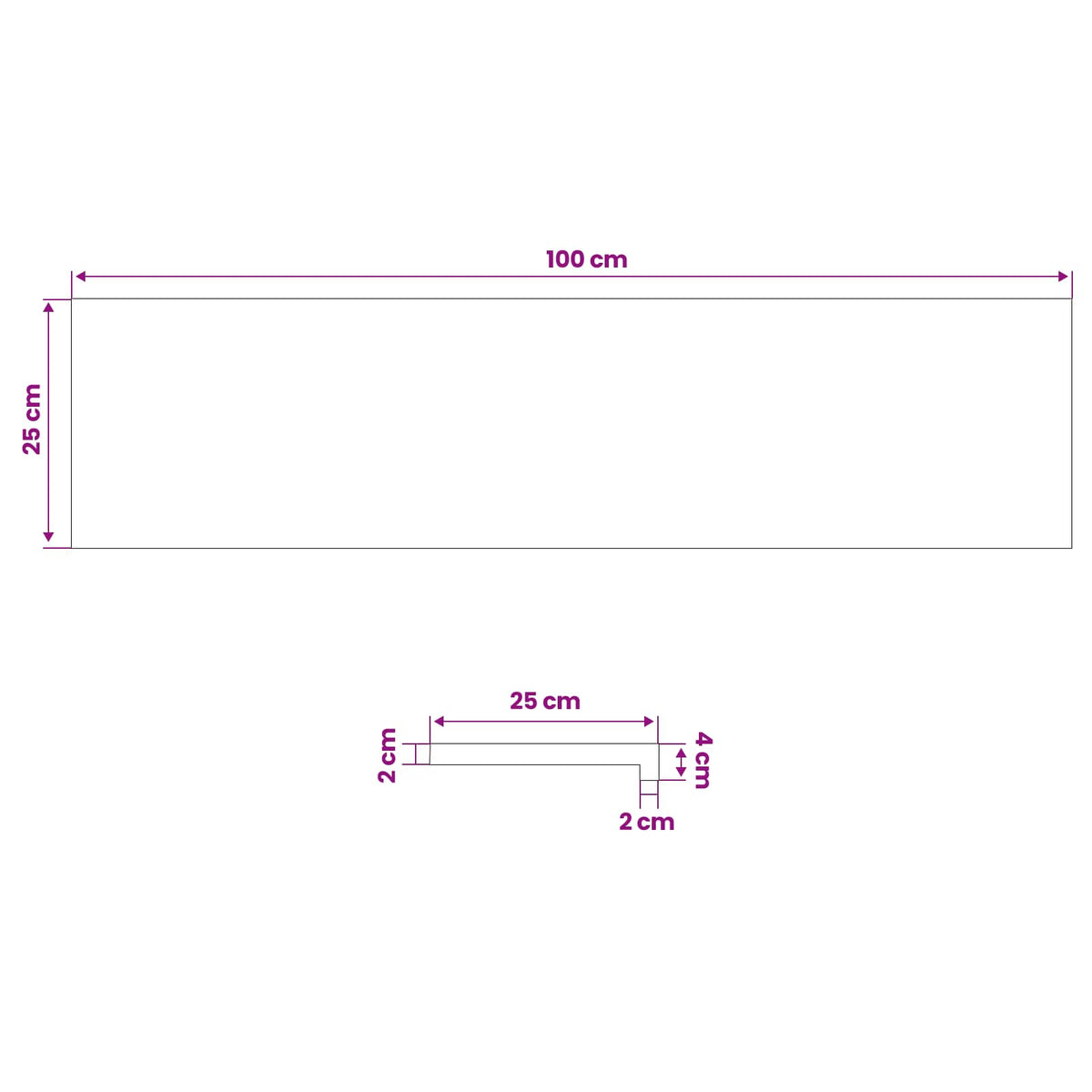 vidaXL Parapety 2 szt. Ciemny brąz 100 x 25 x 2 cm Drewno bukowe