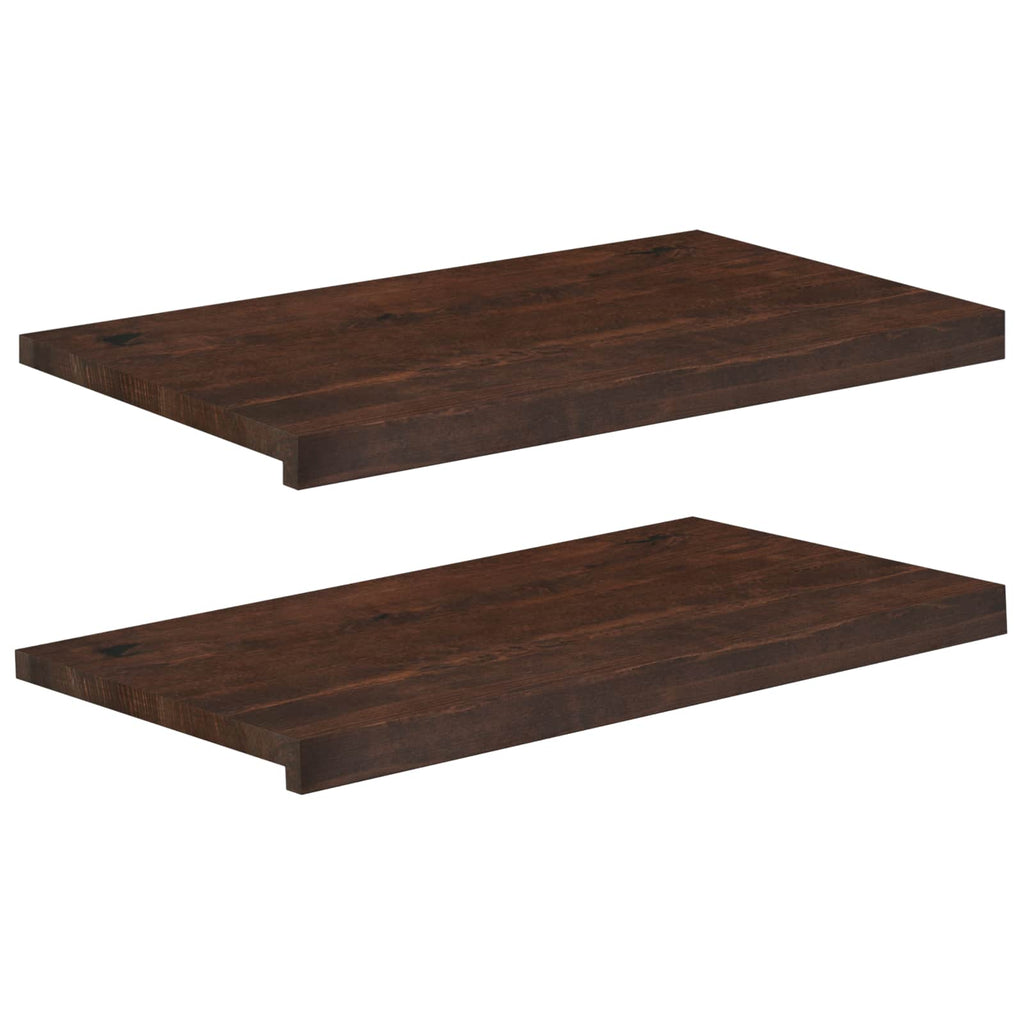 vidaXL Parapety 2 szt. Ciemny brąz 80x 40 x 2 cm Drewno bukowe