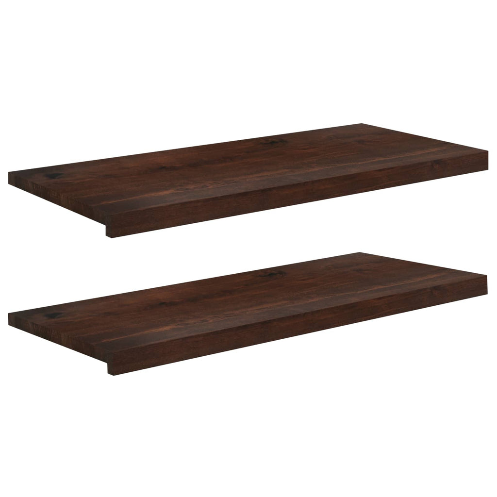 vidaXL Parapety 2 szt. Ciemny brąz 100 x 40 x 2 cm Drewno bukowe