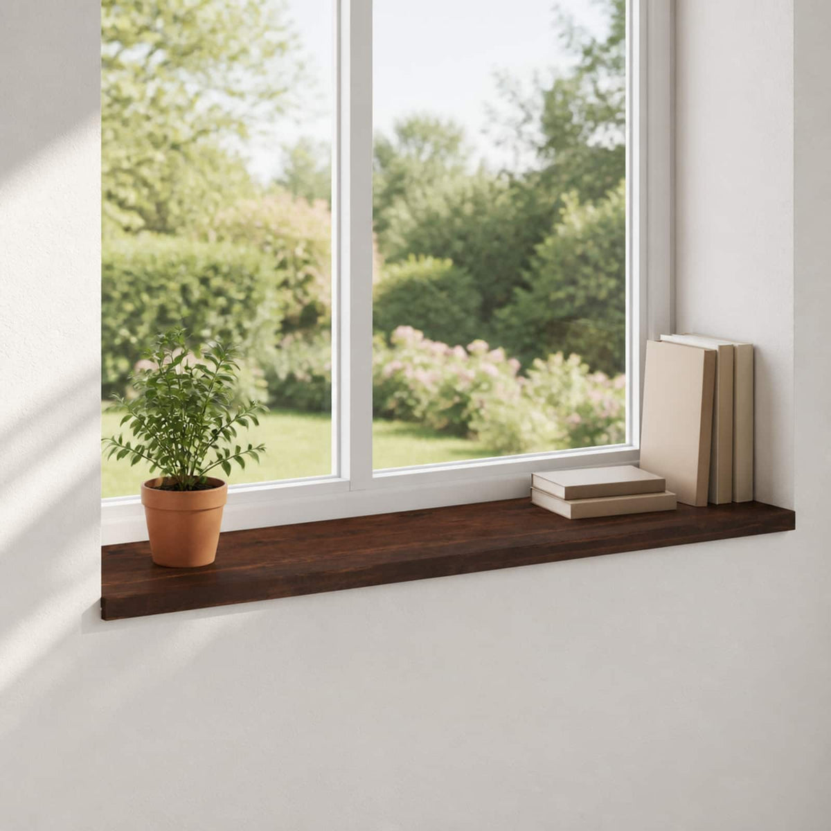 vidaXL Parapety 2 szt. Ciemny brąz 160 x 40 x 2 cm Drewno bukowe