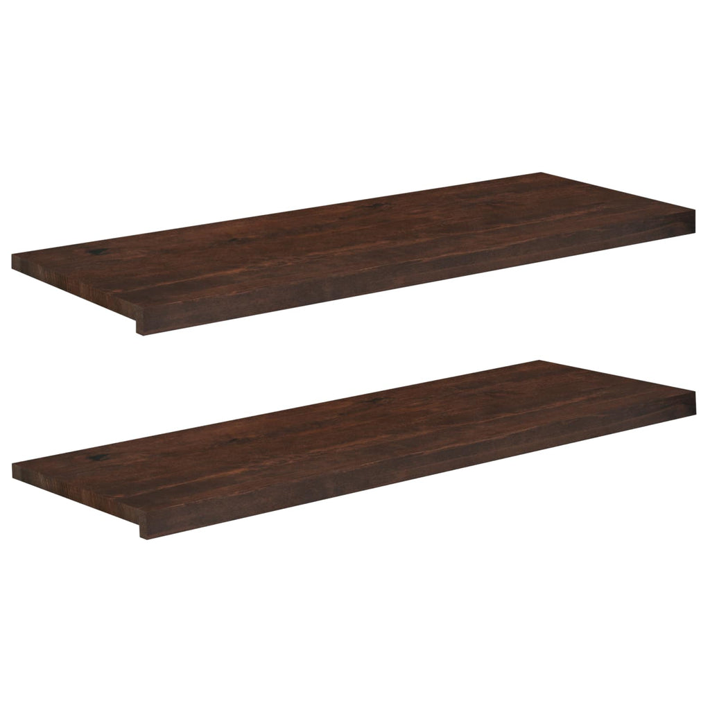 vidaXL Parapety 2 szt. Ciemny brąz 120 x 40 x 2 cm Drewno bukowe