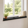vidaXL Parapety 2 szt. Czarny 80x 15 x 2 cm Drewno bukowe