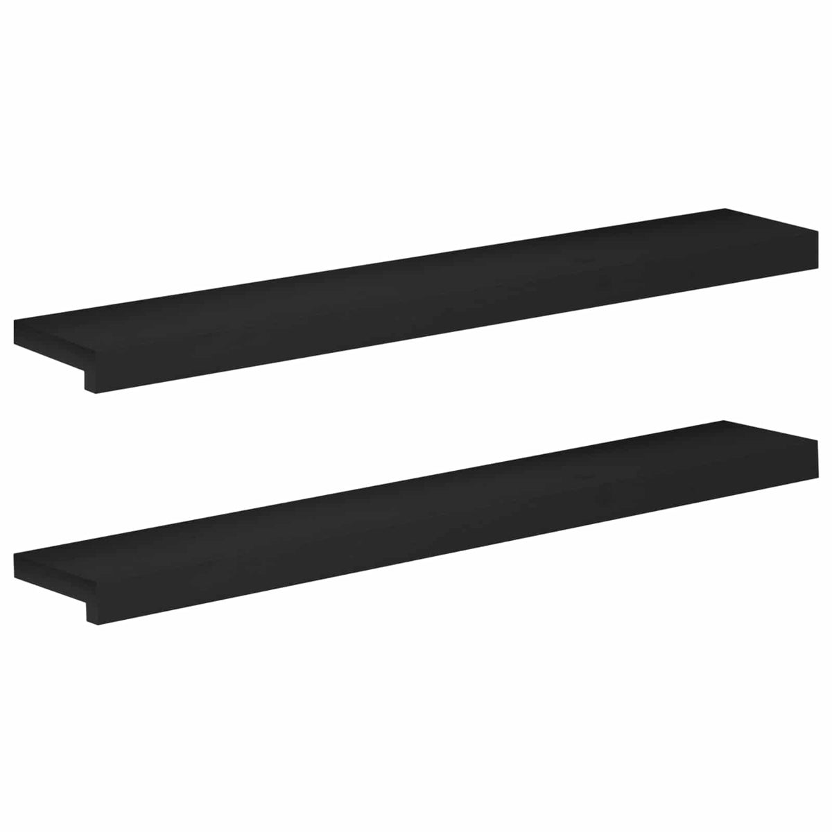 vidaXL Parapety 2 szt. Czarny 90 x 15 x 2 cm Drewno bukowe