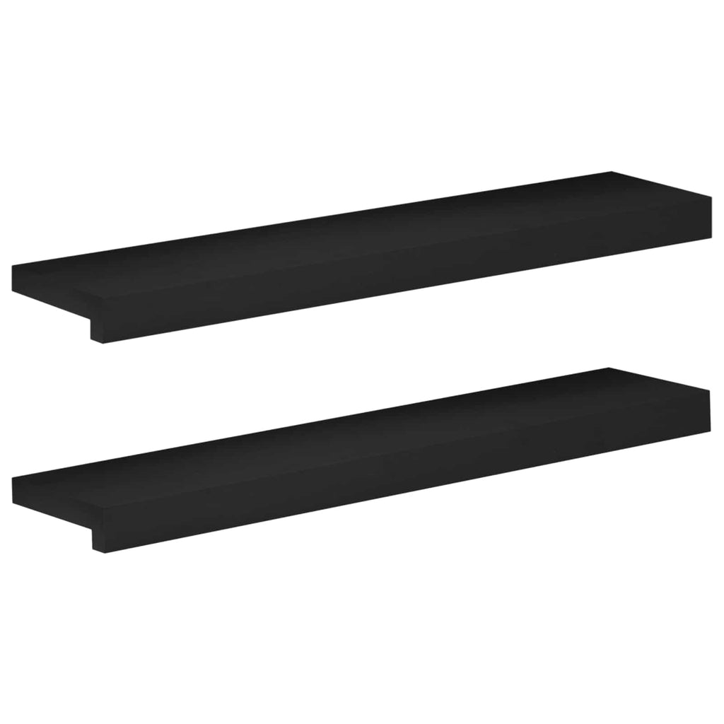 vidaXL Parapety 2 szt. Czarny 80x 20 x 2 cm Drewno bukowe