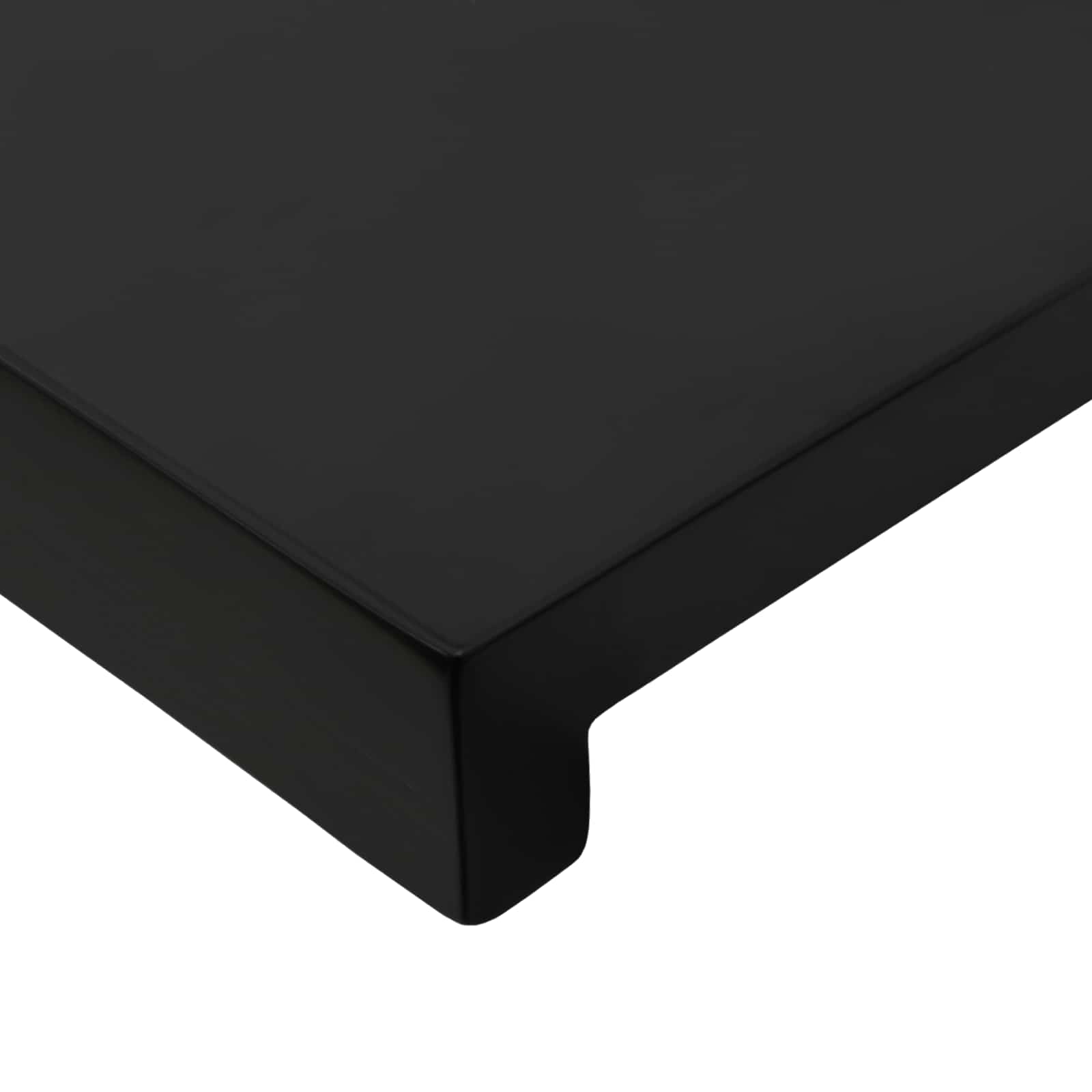 vidaXL Parapety 2 szt. Czarny 120 x 20 x 2 cm Drewno bukowe