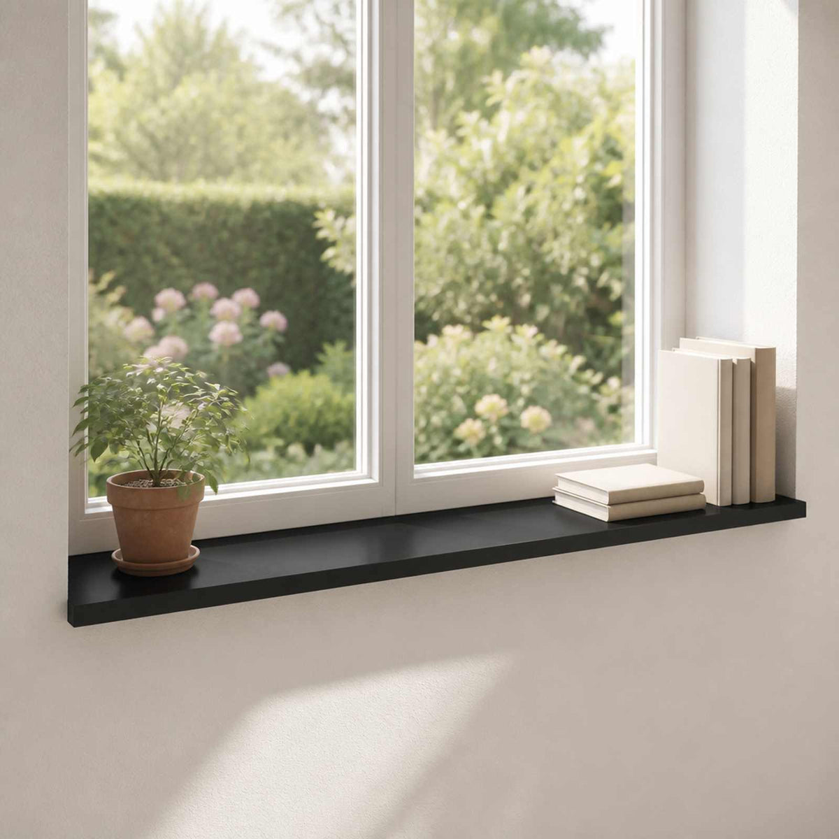 vidaXL Parapety 2 szt. Czarny 80x 40 x 2 cm Drewno bukowe