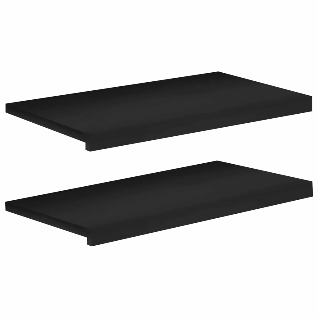 vidaXL Parapety 2 szt. Czarny 80x 40 x 2 cm Drewno bukowe