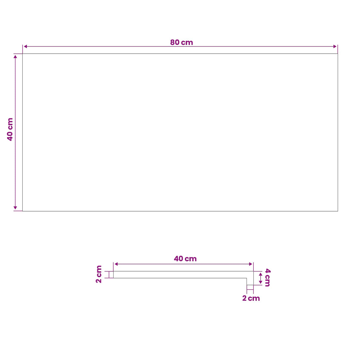 vidaXL Parapety 2 szt. Czarny 80x 40 x 2 cm Drewno bukowe