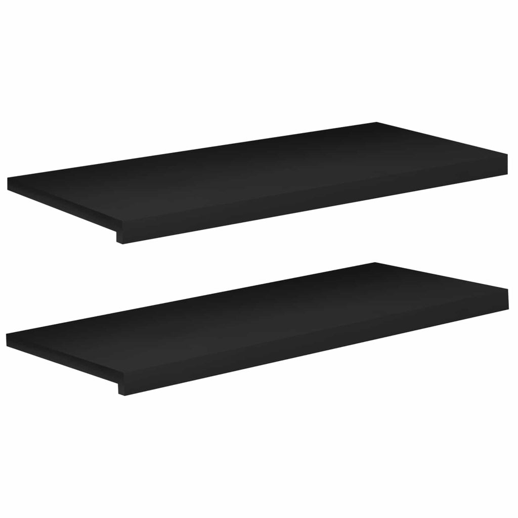 vidaXL Parapety 2 szt. Czarny 90 x 40 x 2 cm Drewno bukowe