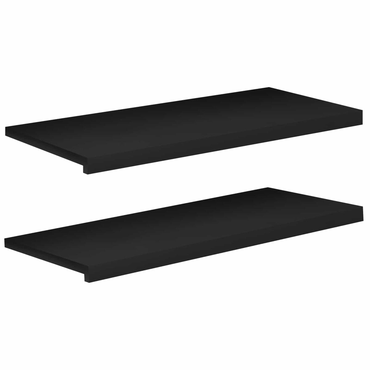 vidaXL Parapety 2 szt. Czarny 90 x 40 x 2 cm Drewno bukowe