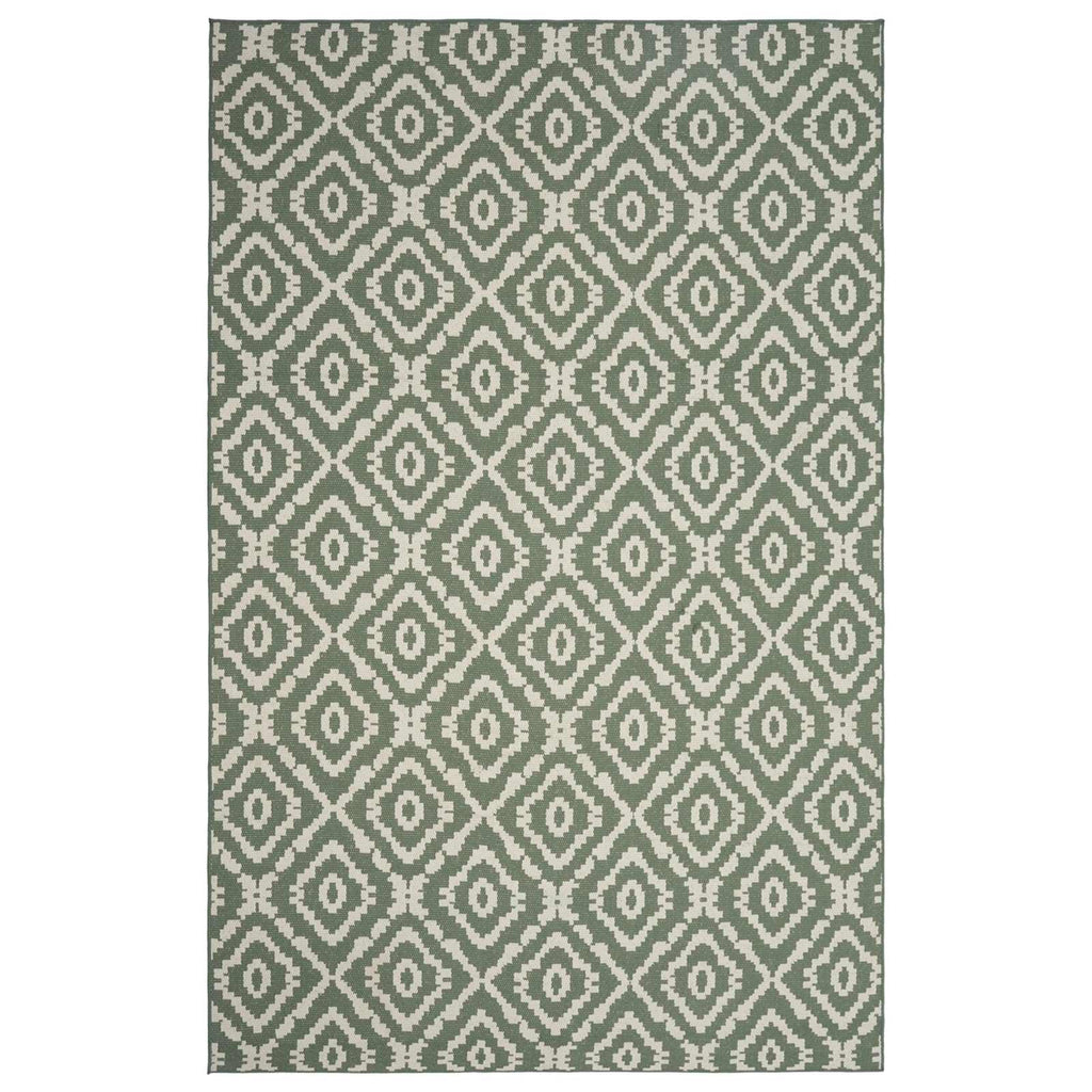 vidaXL Dywan strefowy Naturalny i zielony 160 x 230 cm PET