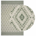 vidaXL Dywan strefowy Naturalny i zielony 160 x 230 cm PET