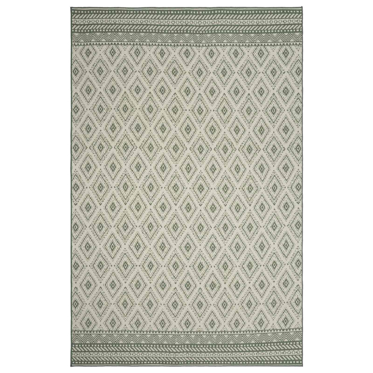 vidaXL Dywan strefowy Naturalny i zielony 160 x 230 cm PET