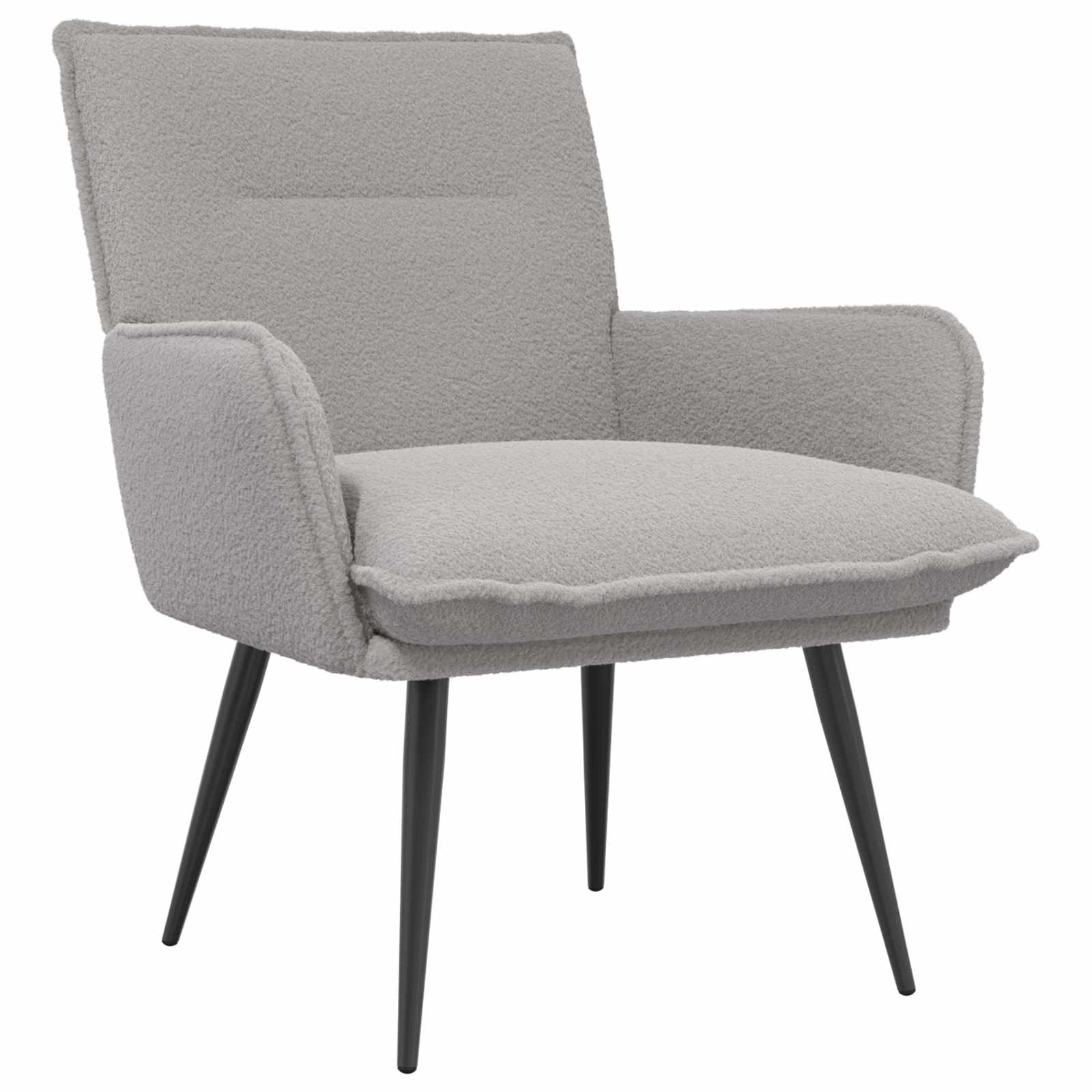 vidaXL Fotel jasnoszary Bouclé