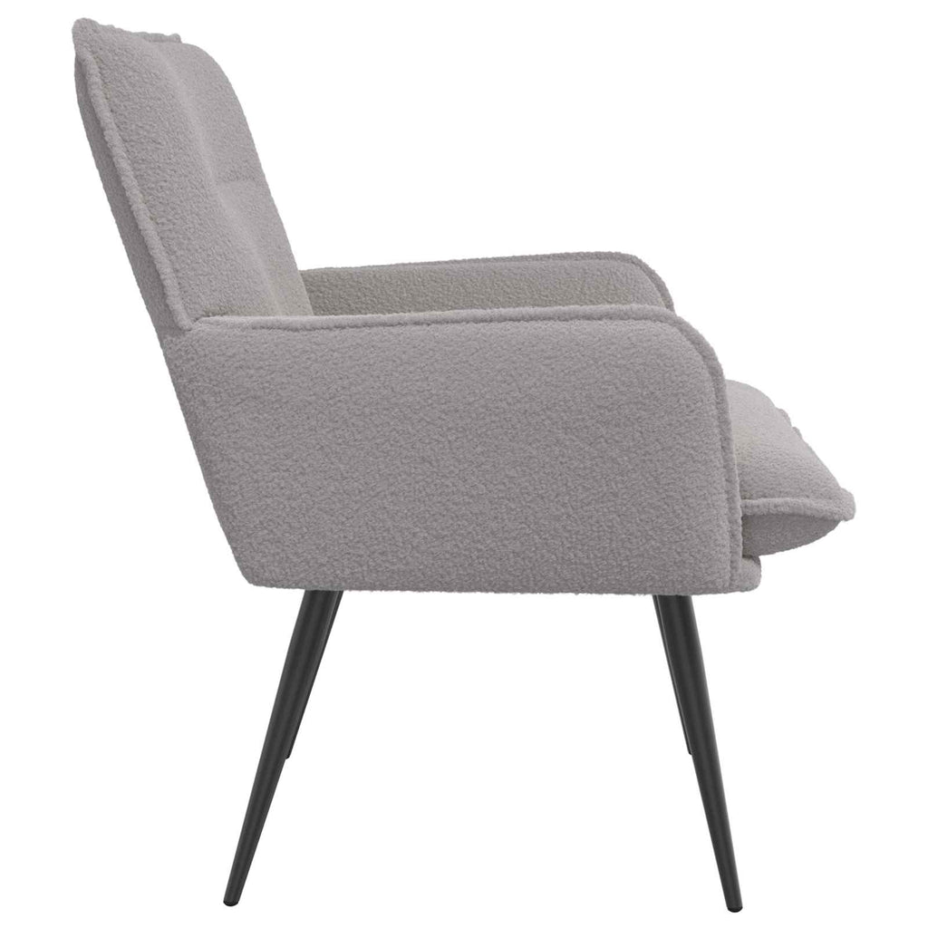 vidaXL Fotel jasnoszary Bouclé
