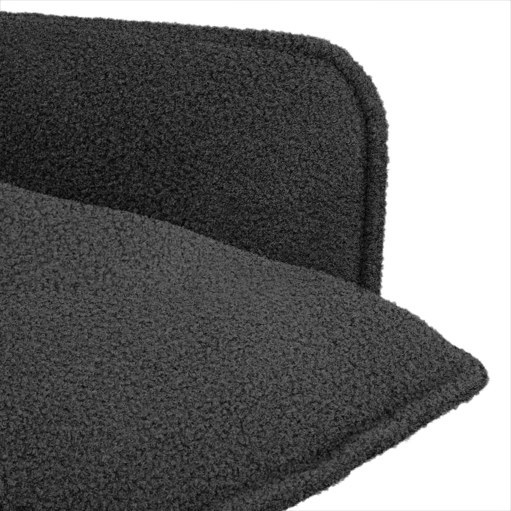 vidaXL Fotel ciemnoszary Bouclé