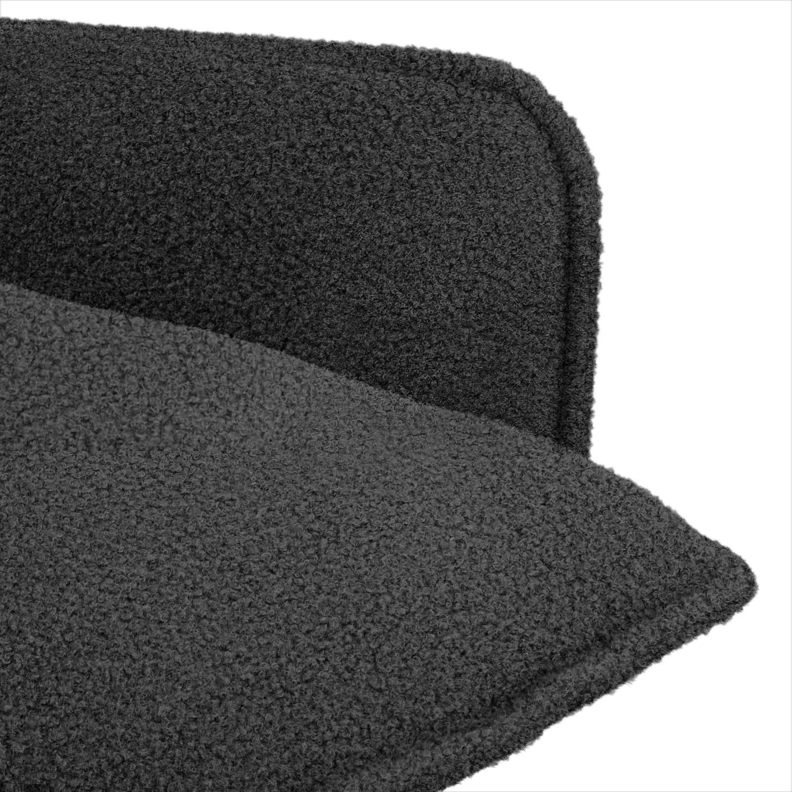 vidaXL Fotel ciemnoszary Bouclé