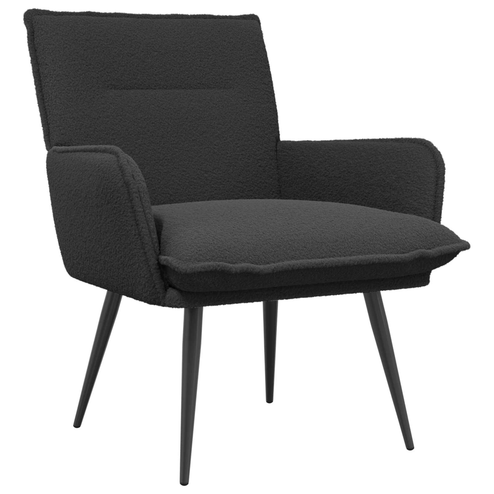 vidaXL Fotel ciemnoszary Bouclé