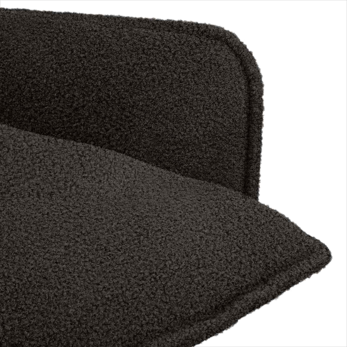 vidaXL Fotel Czarny Bouclé