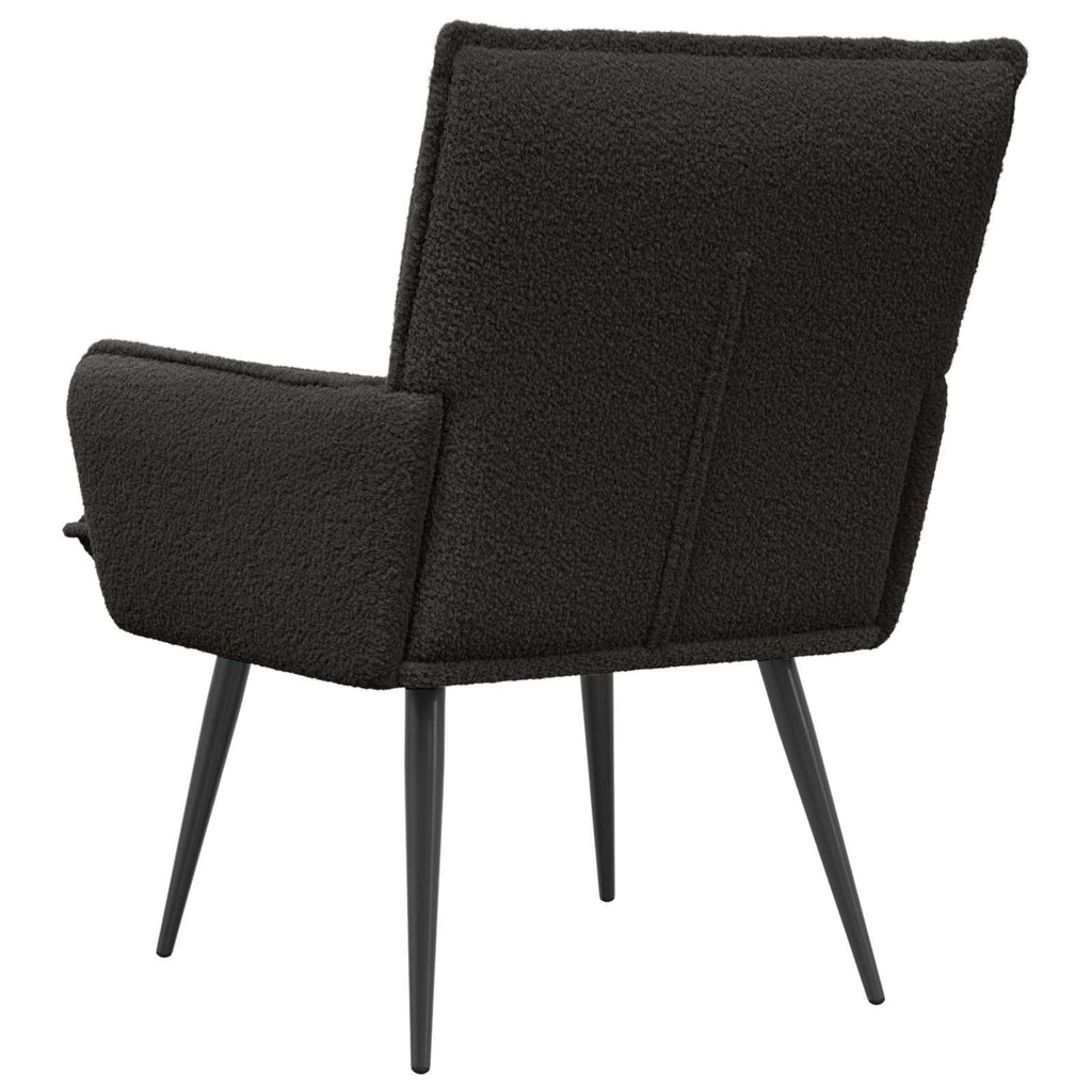 vidaXL Fotel Czarny Bouclé