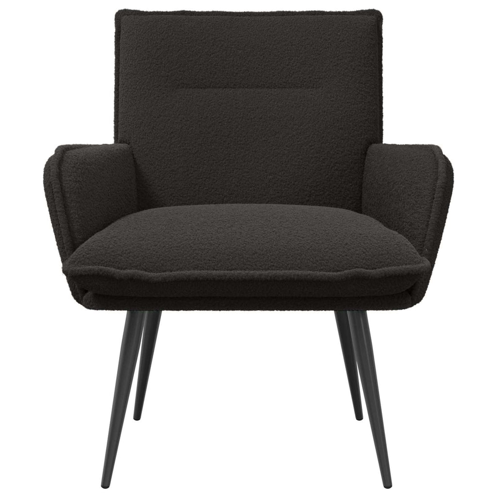 vidaXL Fotel Czarny Bouclé