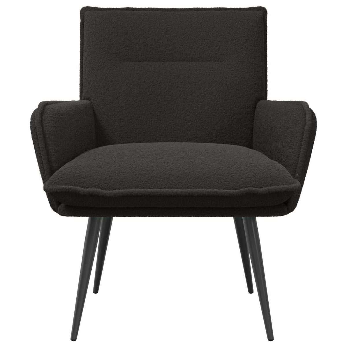 vidaXL Fotel Czarny Bouclé