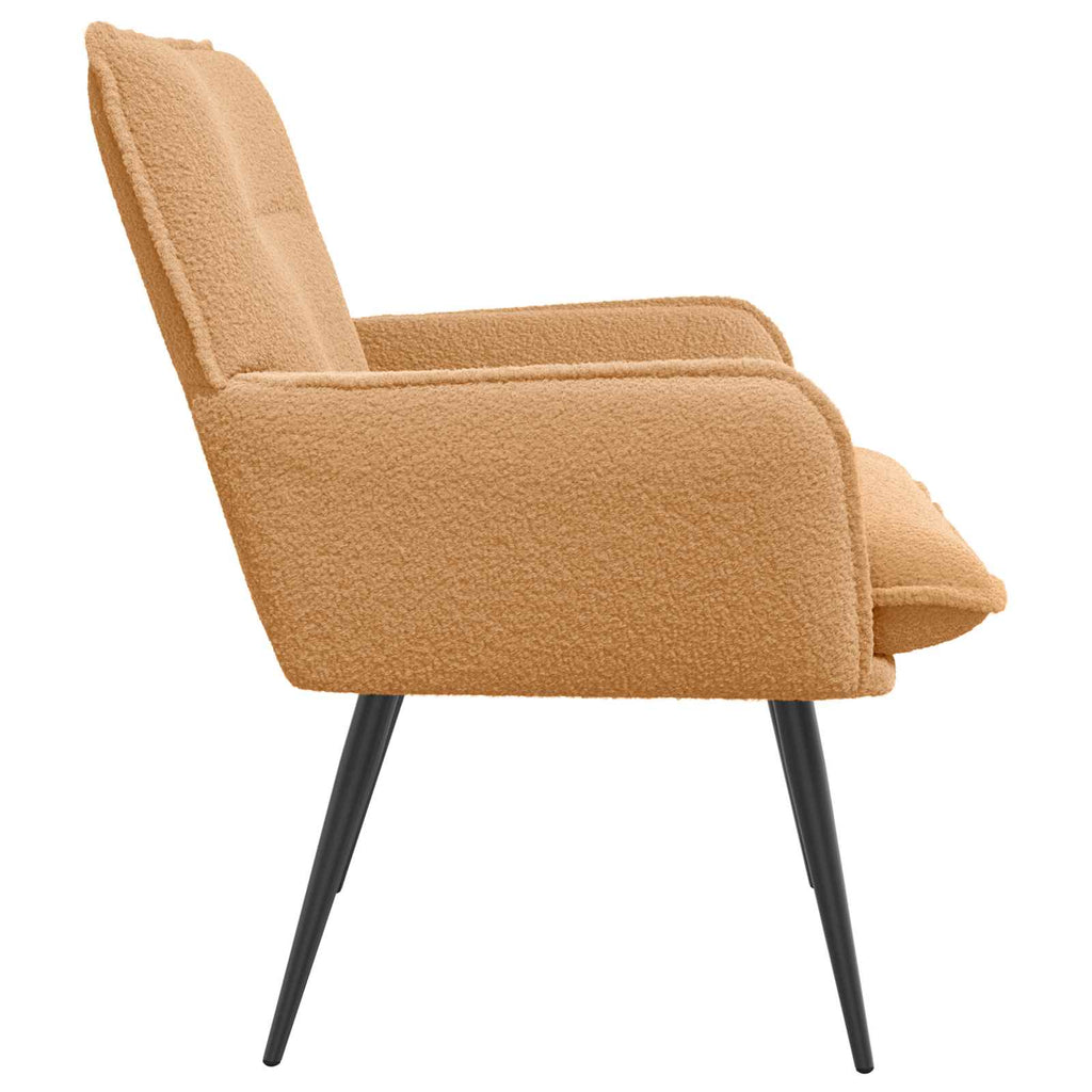 vidaXL Fotel Beżowy Bouclé