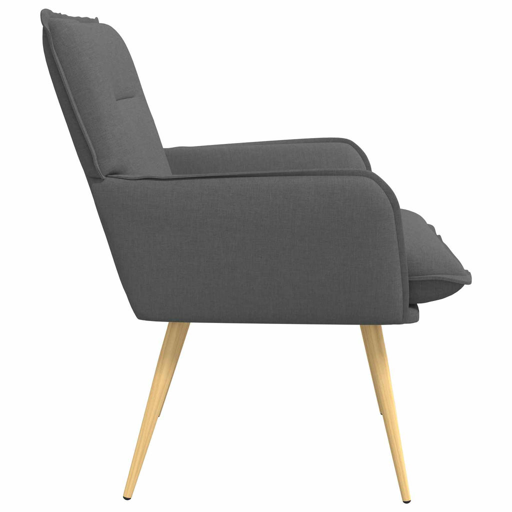 vidaXL Fotel ciemnoszary tkanina