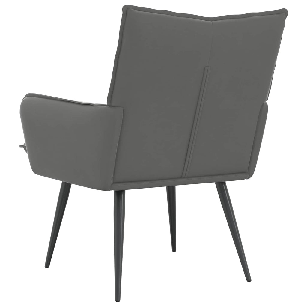 vidaXL Fotel ciemnoszary Welur