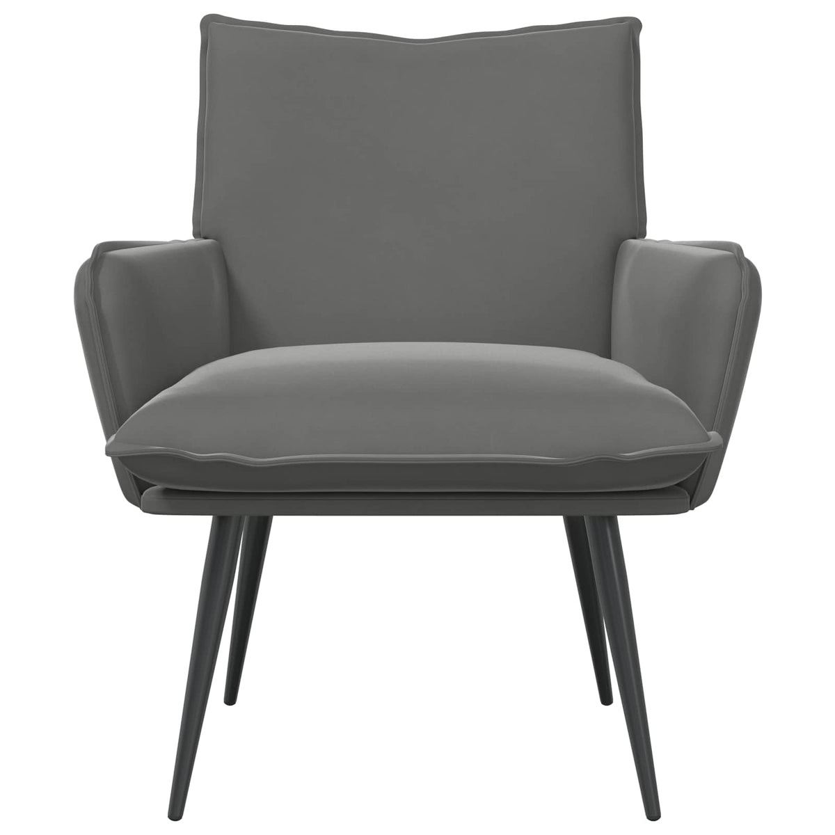 vidaXL Fotel ciemnoszary Welur