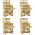 vidaXL Listwowy komposter ogrodowy 4 pcs zielony 110 x 58 x 113 cm