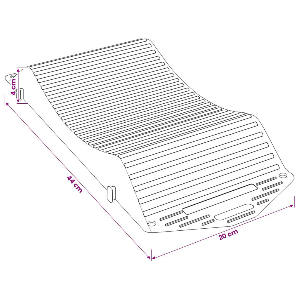 vidaXL Oszczędzacze opon 2 szt. Czarny 44 x 20 x 4 cm PP