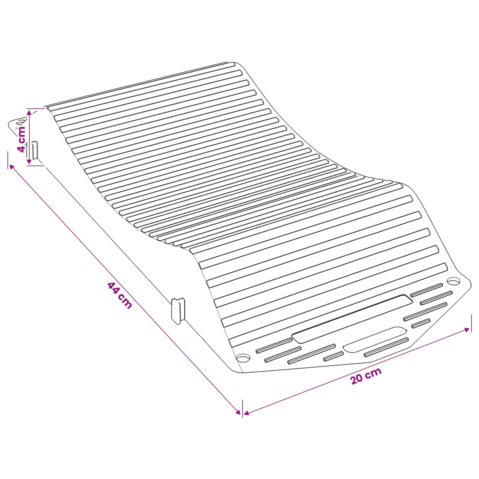 vidaXL Oszczędzacze opon 2 szt. Czarny 44 x 20 x 4 cm PP