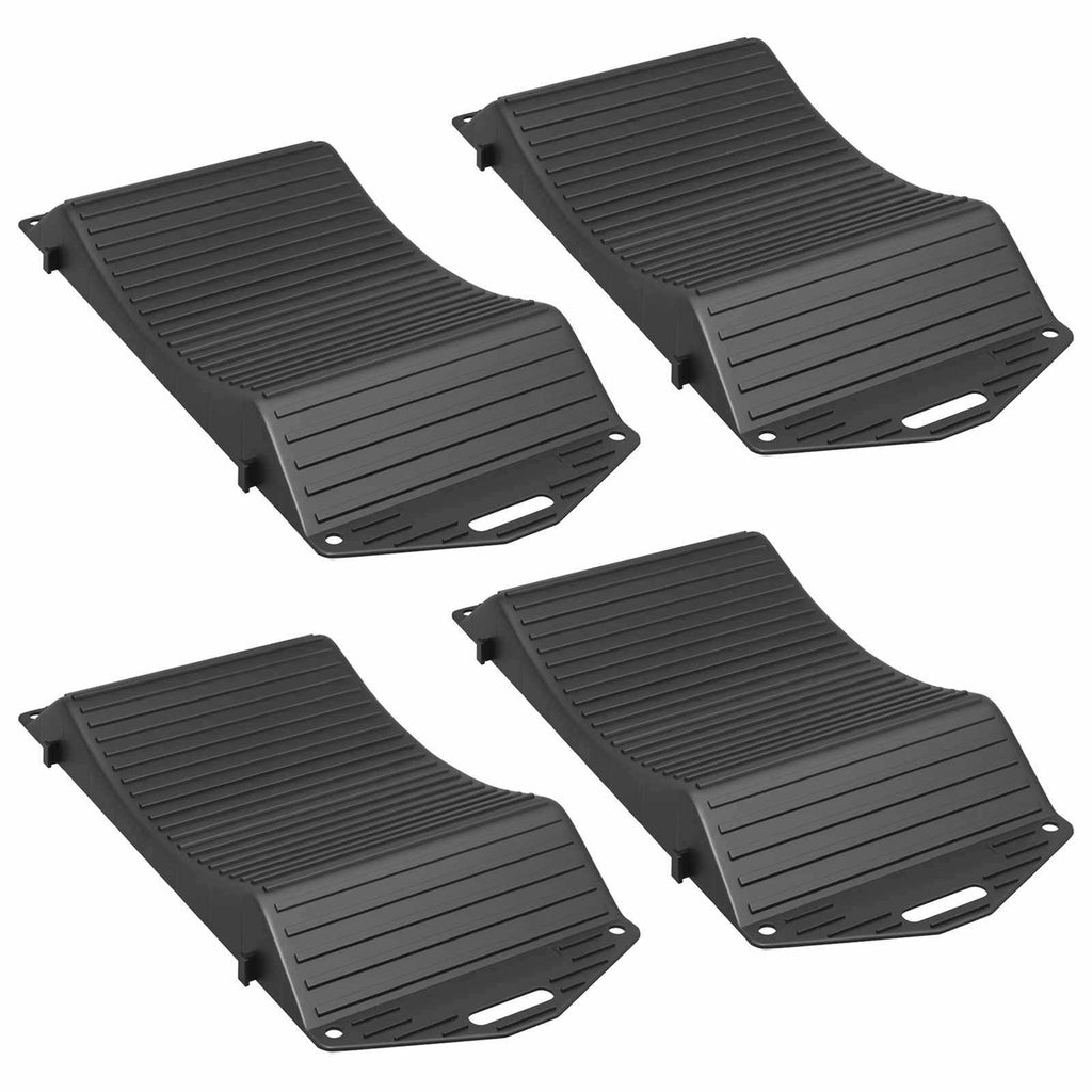 vidaXL Oszczędzacze opon 4 szt. Czarny 44 x 20 x 4 cm PP