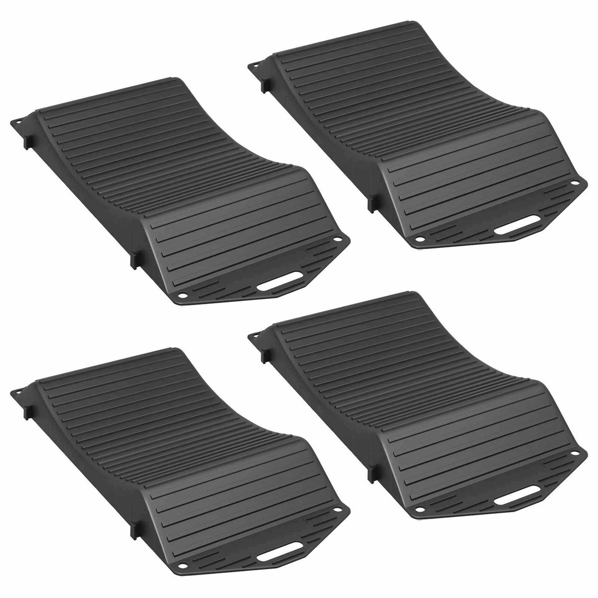 vidaXL Oszczędzacze opon 4 szt. Czarny 44 x 20 x 4 cm PP