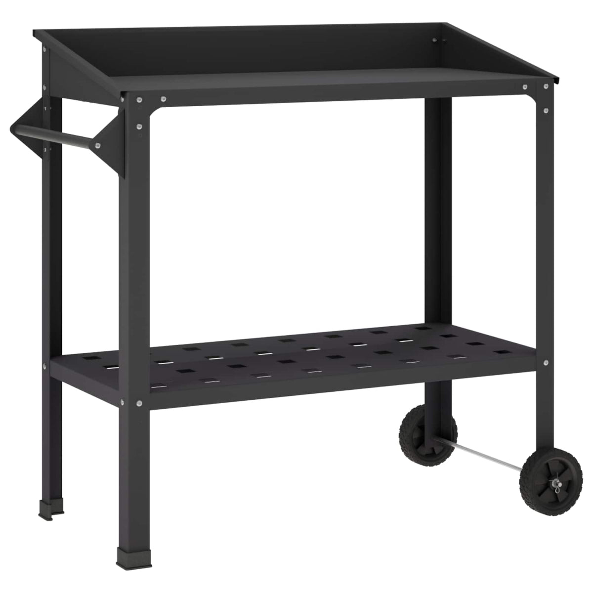 vidaXL Stół do przesadzania na kółkach 96 x 50 x 89 cm Stal zimnogięta