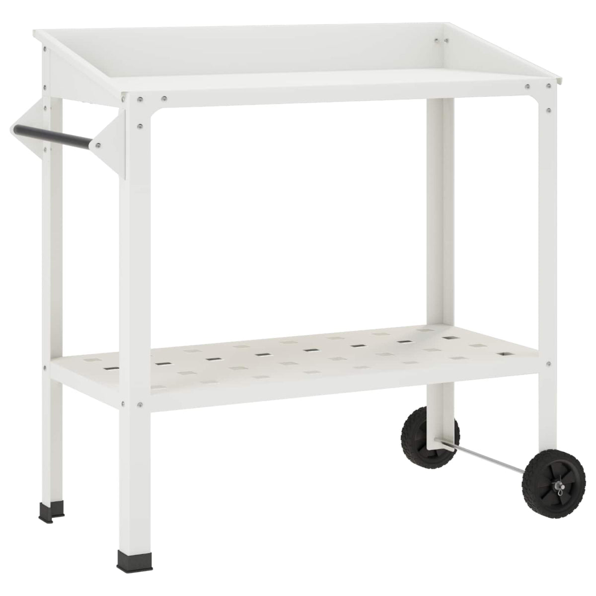 vidaXL Stół do przesadzania na kółkach 96 x 50 x 89 cm Stal zimnogięta