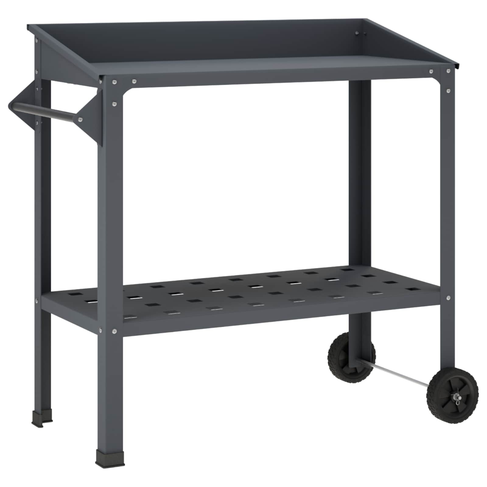 vidaXL Stół do przesadzania na kółkach 96 x 50 x 89 cm Stal zimnogięta