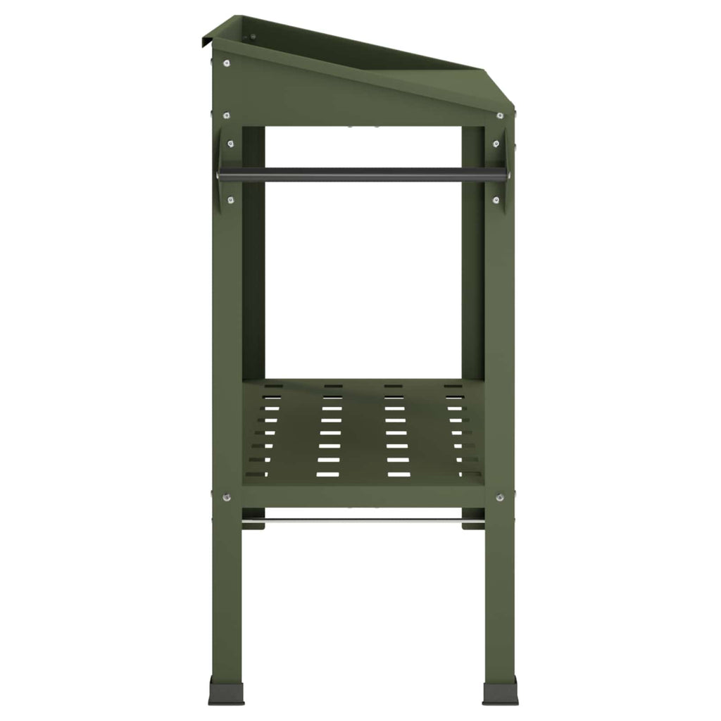 vidaXL Stół do przesadzania na kółkach 96 x 50 x 89 cm Stal zimnogięta