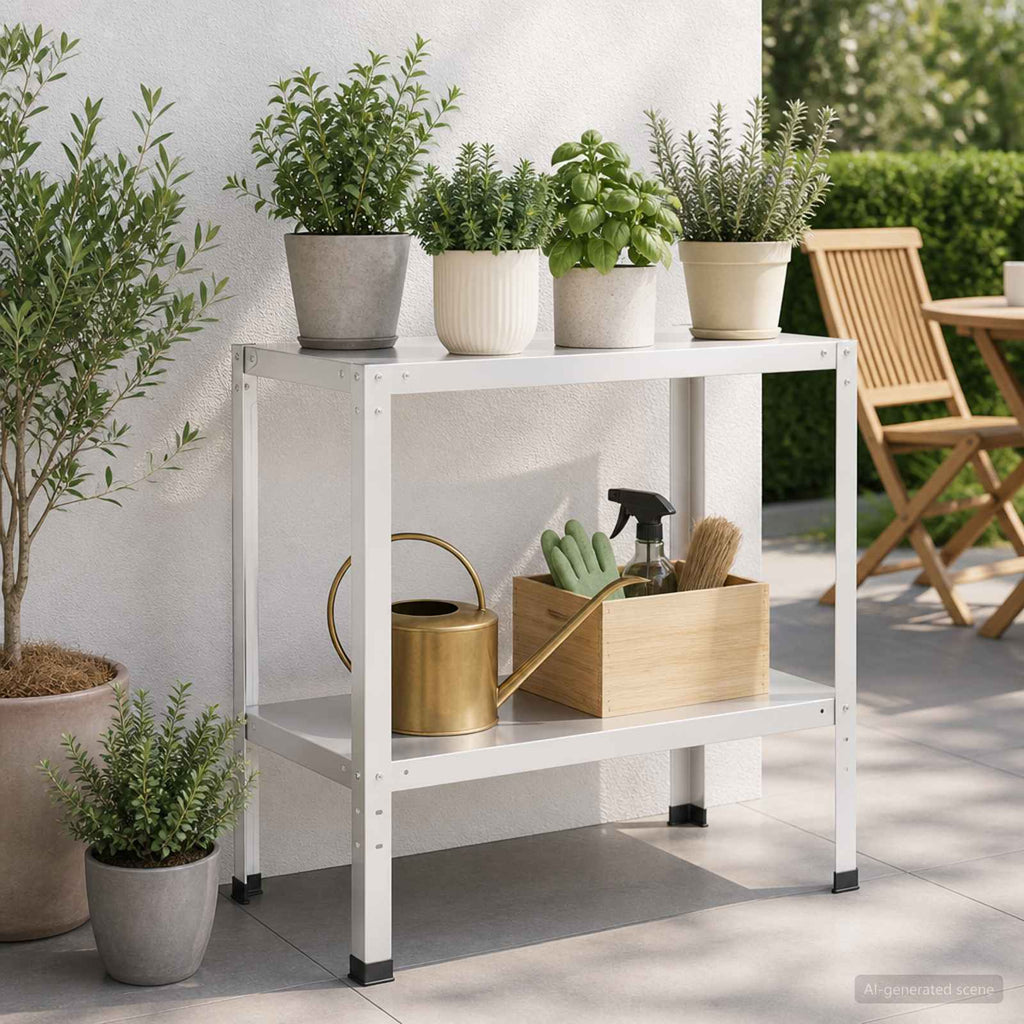 vidaXL Stół do przesadzania 100 x 40 x 80 cm Stal malowana proszkowo