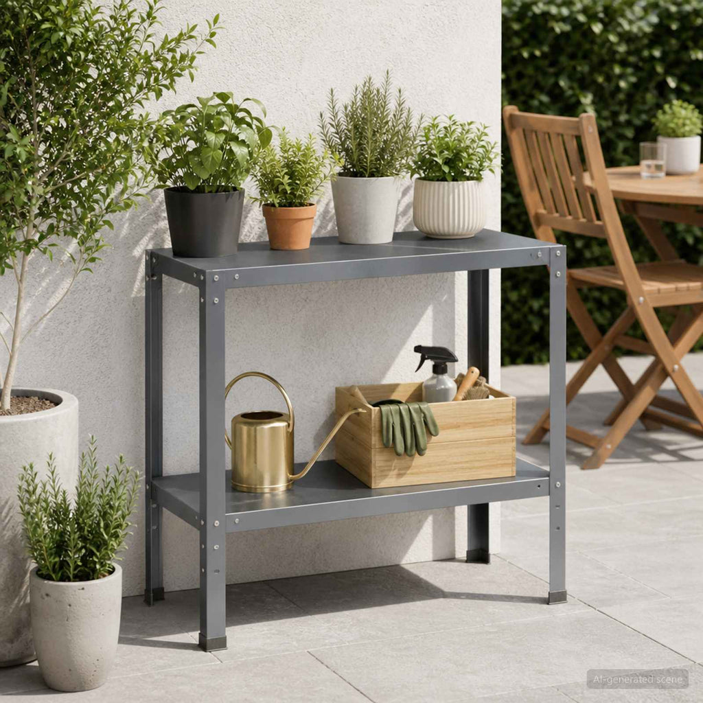 vidaXL Stół do przesadzania 100 x 40 x 80 cm Stal malowana proszkowo