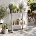 vidaXL Stół do przesadzania 100 x 40 x 80 cm Stal nierdzewna srebrny