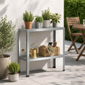 vidaXL Stół do przesadzania 80 x 40 x 80 cm Stal ocynkowana srebrny