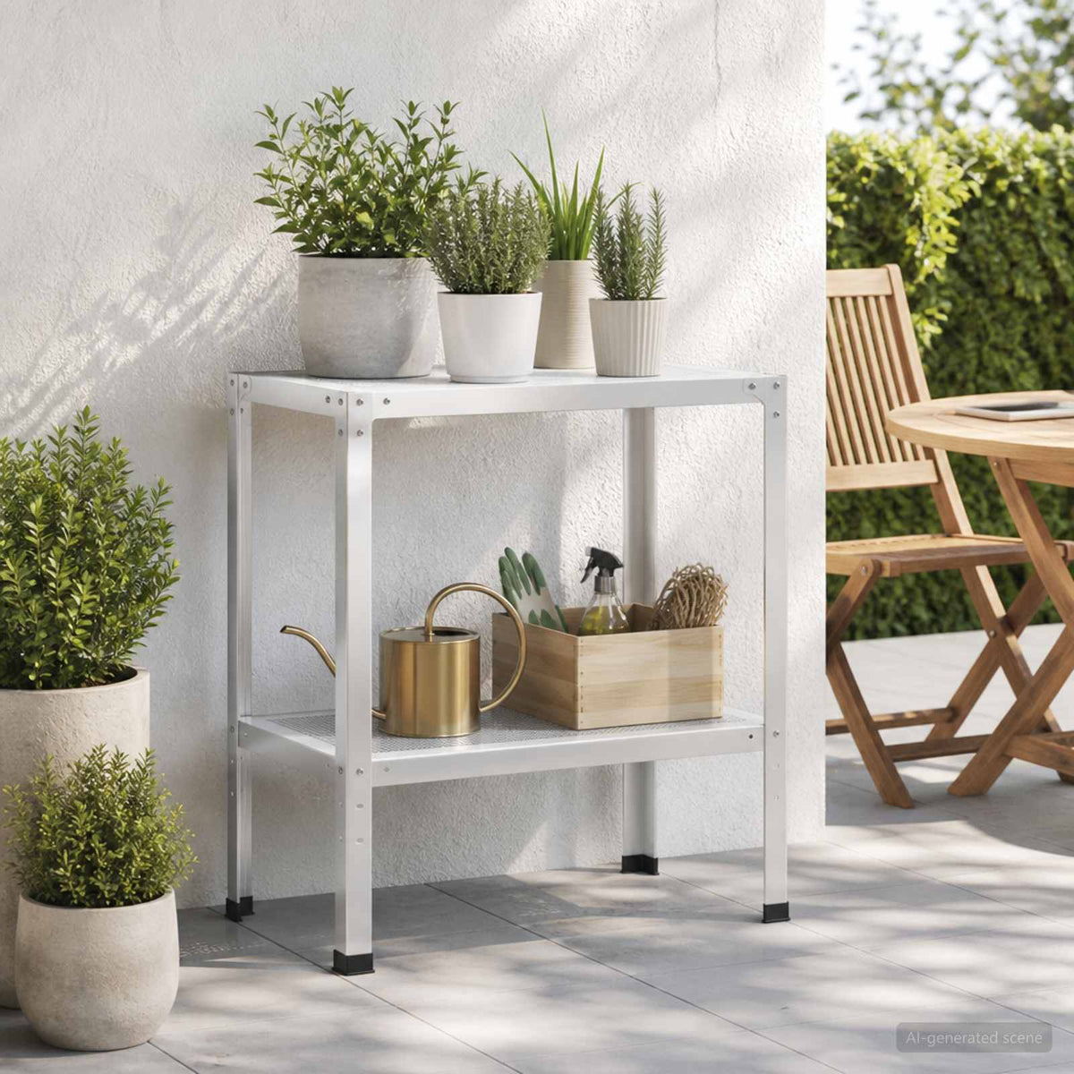 vidaXL Stół do przesadzania 60 x 40 x 80 cm Stal malowana proszkowo