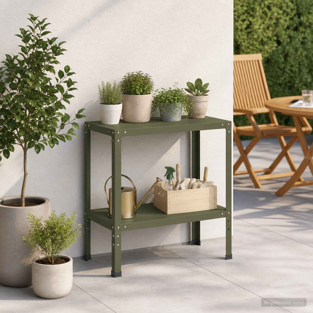 vidaXL Stół do przesadzania 60 x 40 x 80 cm Stal malowana proszkowo