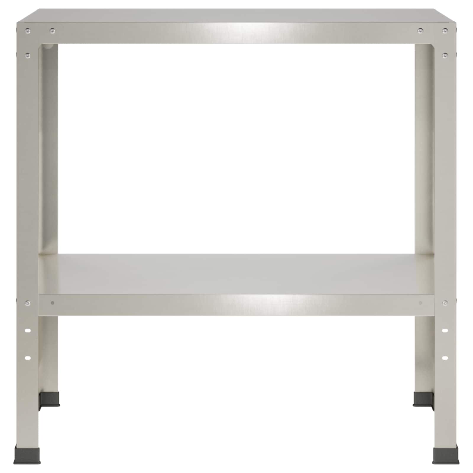 vidaXL Stół do przesadzania 60 x 40 x 80 cm Stal nierdzewna srebrny