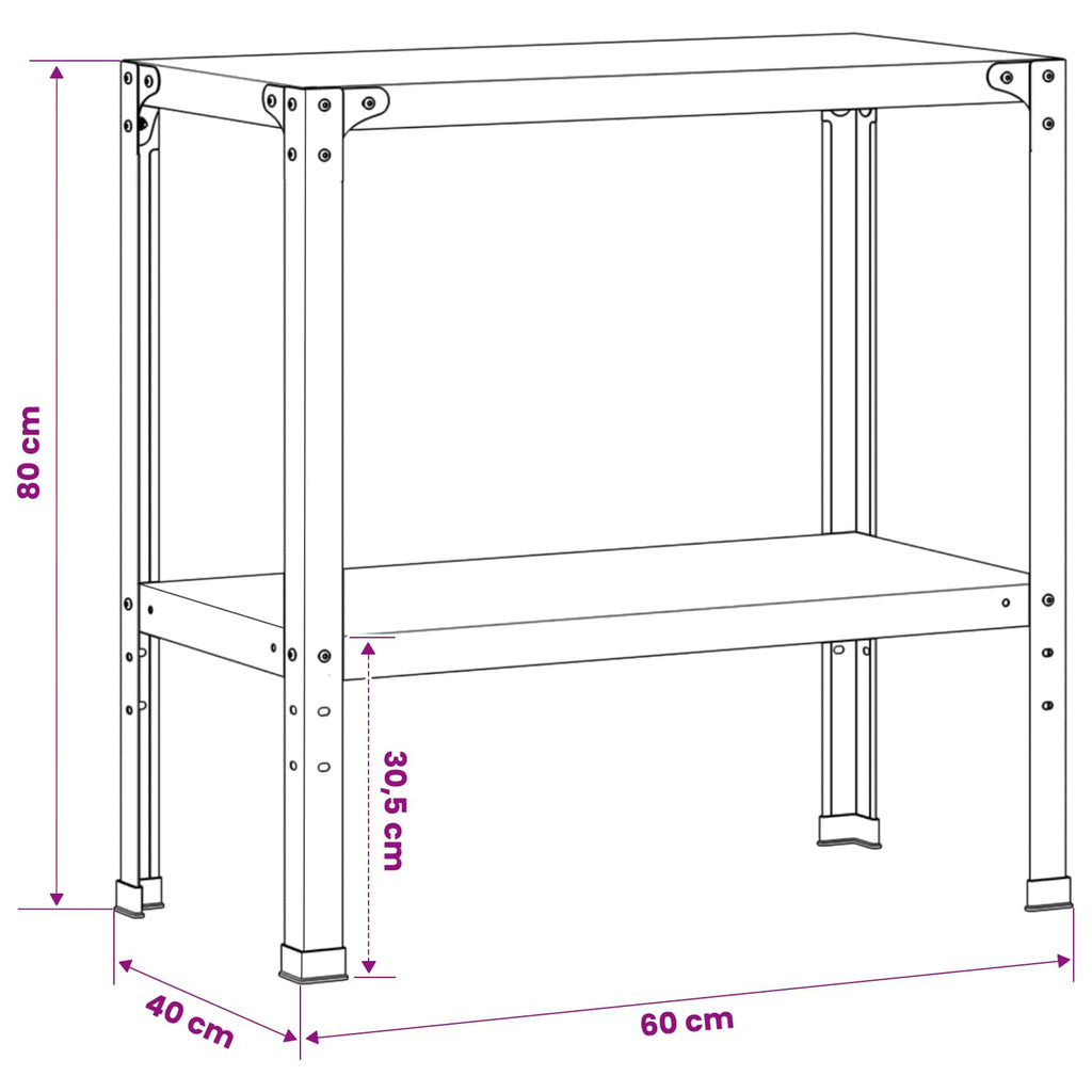vidaXL Stół do przesadzania 60 x 40 x 80 cm Stal kortenowska Rdzawy